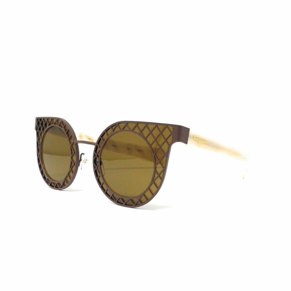 NWT Salvatore Ferragamo SF171S - 204 Bronze Mirror Sunglasses
